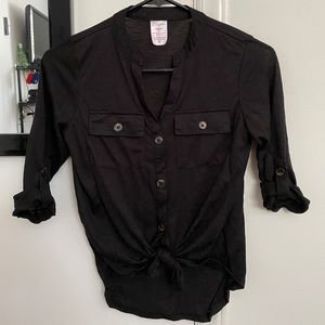 Button down, tie, blouse